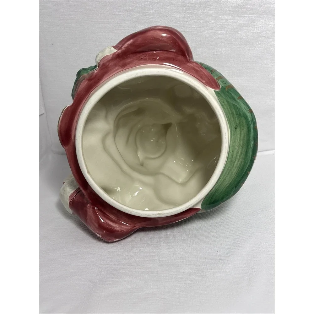 Omnibus Fitz and Floyd Pig Christmas / Holiday Cookie Jar W/ Lid Korea